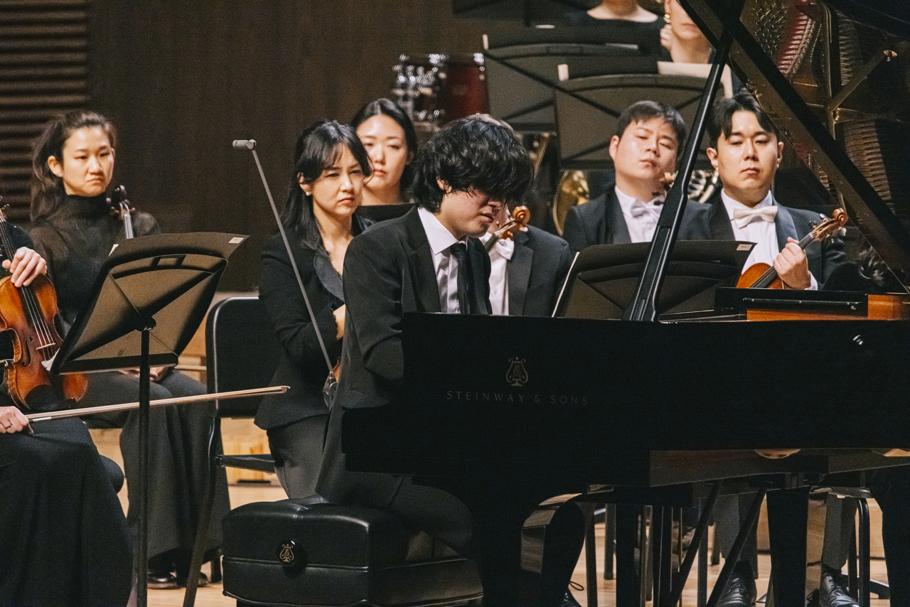 South Korean pianist Lim Yunchan performs during the opening concert of the Tongyeong International Music Festival at the Tongyeong Concert Hall in Tongyeong, South Gyeongsang Province on Friday. (TIMF)