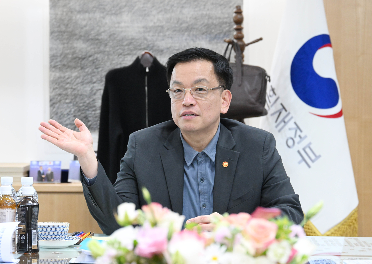 Choi Sang-mok, the chief of Ministry of Economy and Finance, is seen on Wednesday. (Ministry of Economy and Finance)