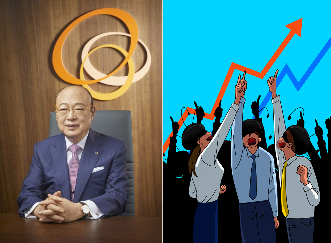 김승연(왼쪽) 한화그룹 회장. [한화, 게티이미지뱅크]
