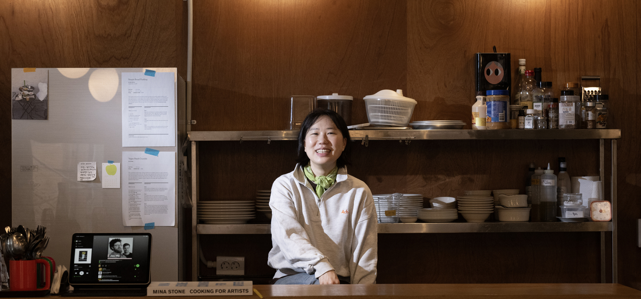 Brunch restaurant Achim Provision CEO Youn Jin poses for a photo ahead of her interview with The Korea Herald on March 12. (Im Se-jun/The Korea Herald)