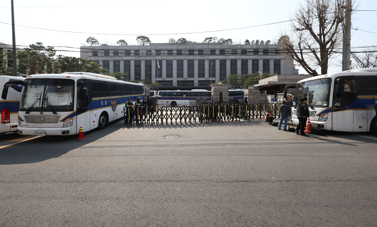 This photo shows South Korea's Constitutional Court building in Seoul's central Jongno district on Wednesday. (Yonhap)