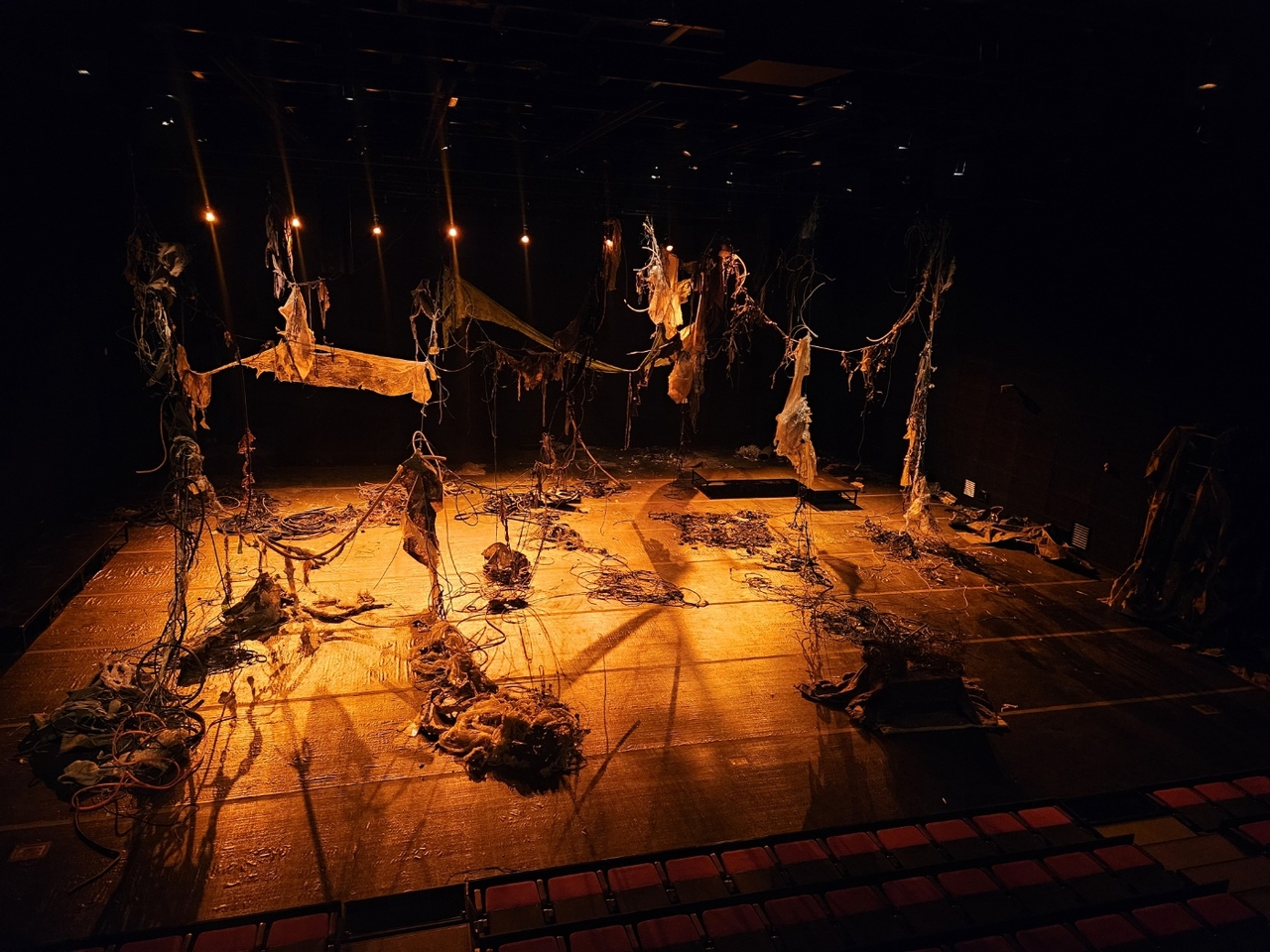 Installation view of "Hometown to Come" by Lee Mi-re after the performance ended on Friday at the National Museum of Modern and Contemmporary Art, Korea, in Seoul (Park Yuna/The Korea Herald)
