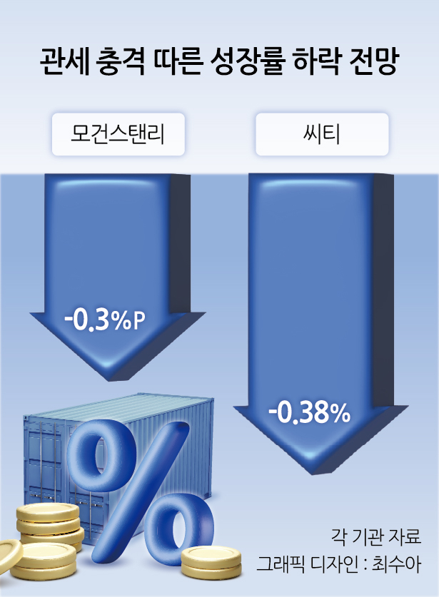 관세 충격 따른 성장률 하락 전망