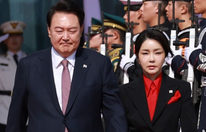 윤석열 전 대통령과 김건희 여사[연합]