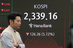 Korean won and stocks plummet as tariffs spur global recession fears