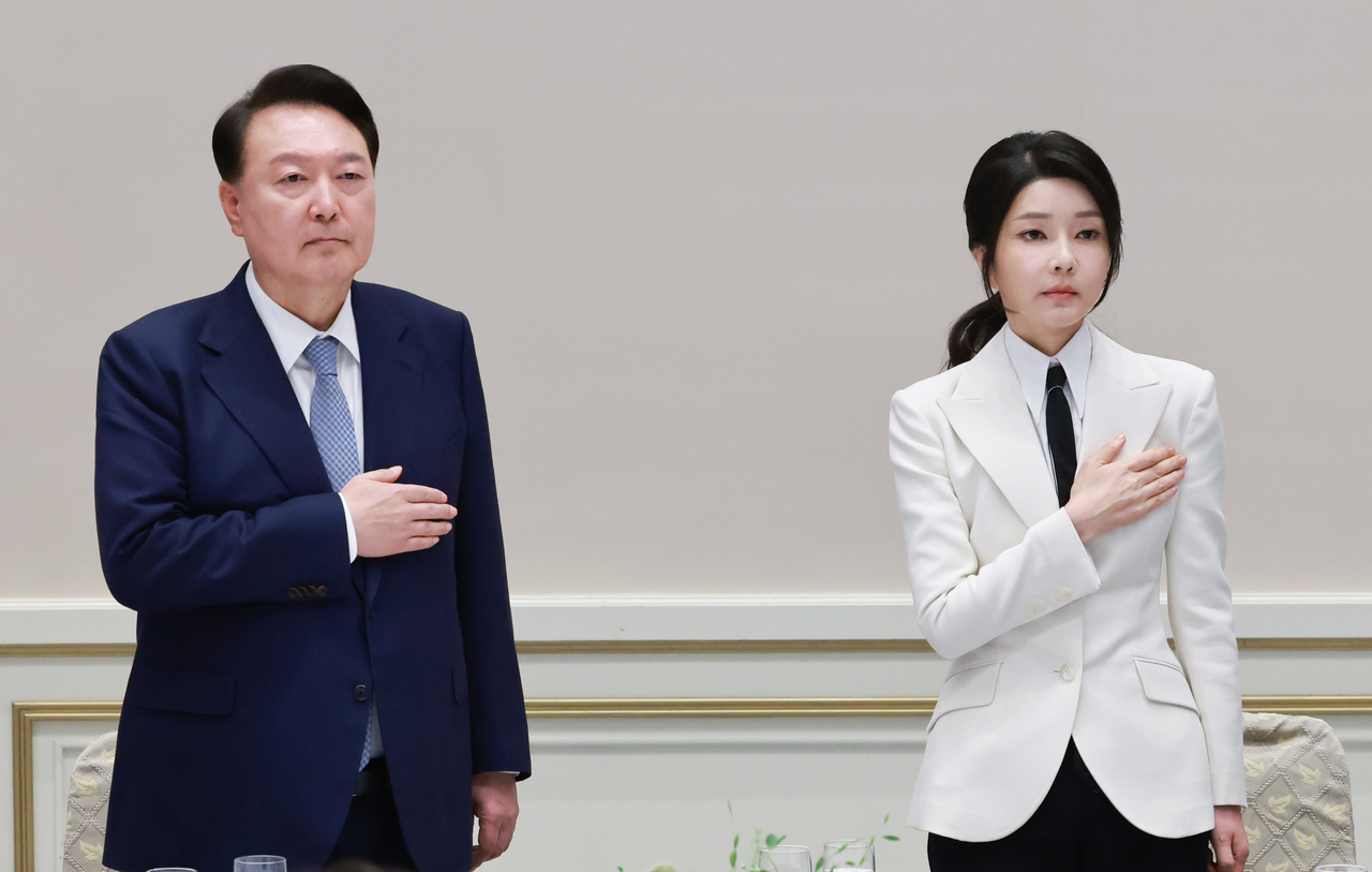 윤석열 전 대통령 부부. [연합]