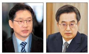 민주당 내 ‘비명’ 인사로 분류되는 김경수 전 경남지사, 김동연 경기지사