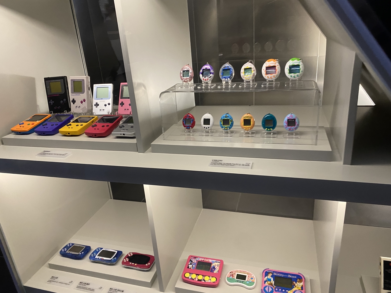 Handheld game consols are on display at the Netmarble Game Museum in Seoul. (Lim Jae-seong/The Korea Herald)