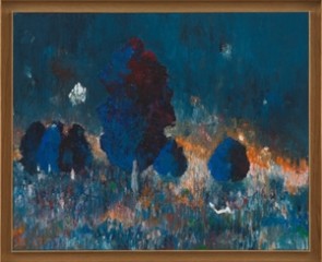 You just have to take my word for it: Harold Ancart on the blues of his nighttime paintings