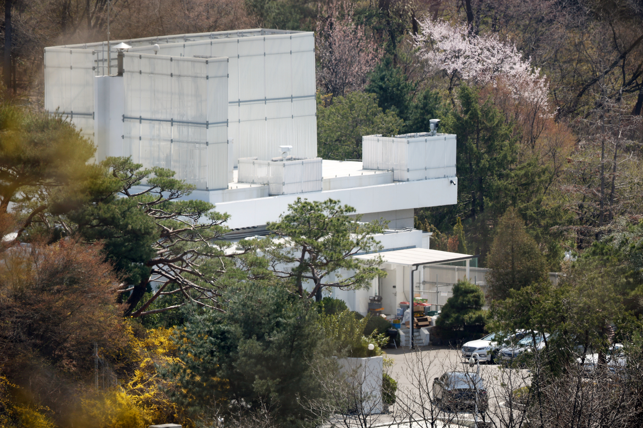 A view of the presidential residence in Yongsan-gu, central Seoul, taken on Tuesday (Yonhap)