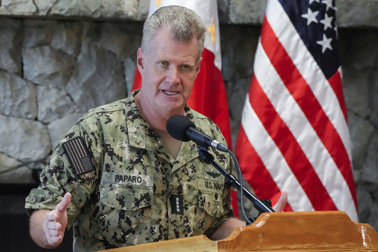 US Indo-Pacific Command Commander Adm. Samuel Paparo Jr. (AP-Yonhap)