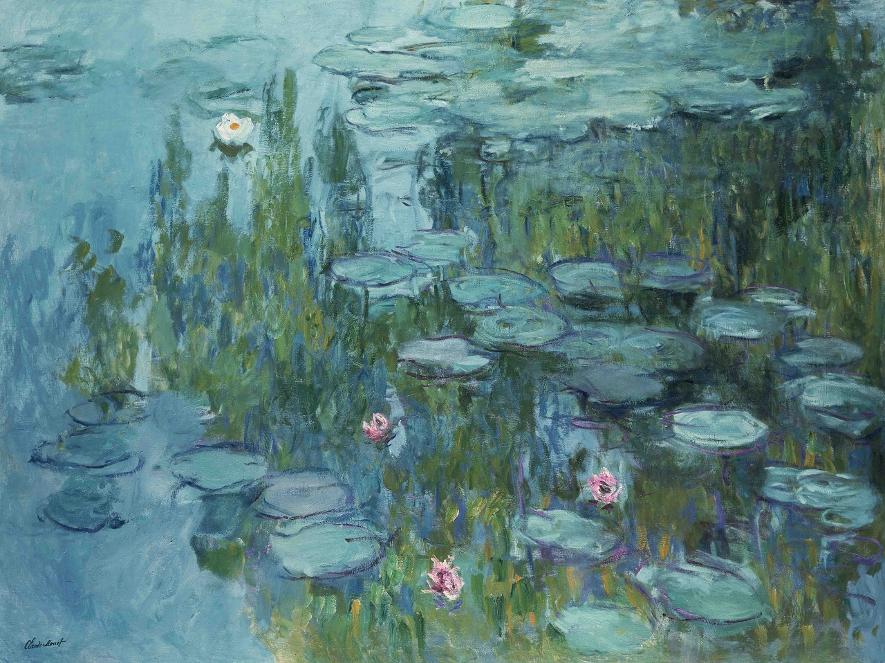클로드 모네, 수련, 1915, 캔버스에 유채, 151.4x201cm, 렌바흐하우스 미술관