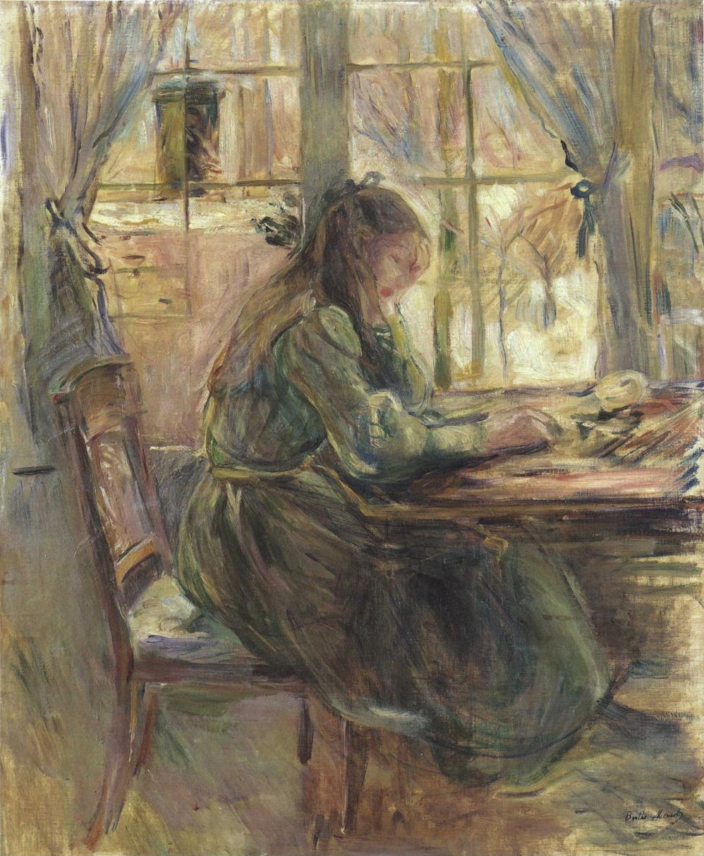 베르트 모리조, 테이블에 있는 줄리, 1891년경, 캔버스에 유채, 59x49cm