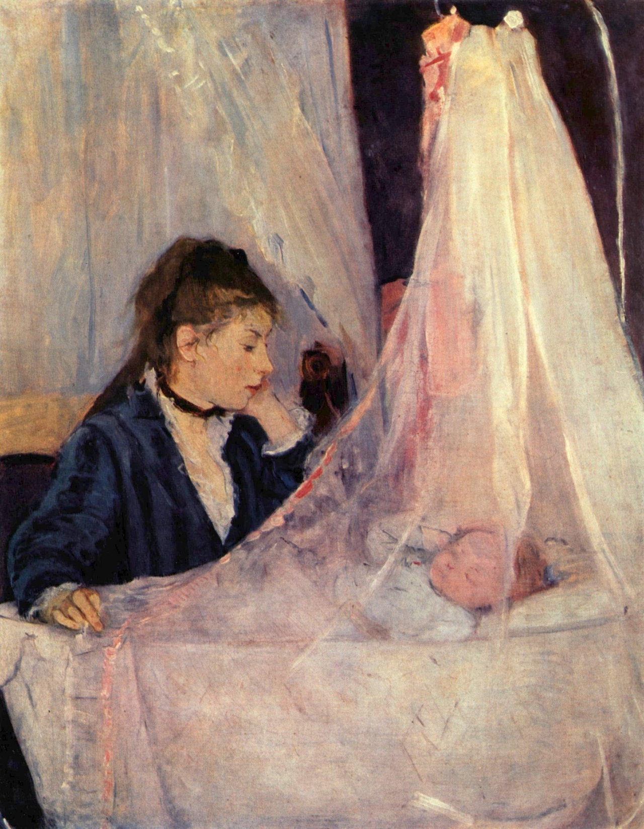 베르트 모리조, 요람, 1873, 캔버스에 유채, 56x46cm, 오르세 미술관