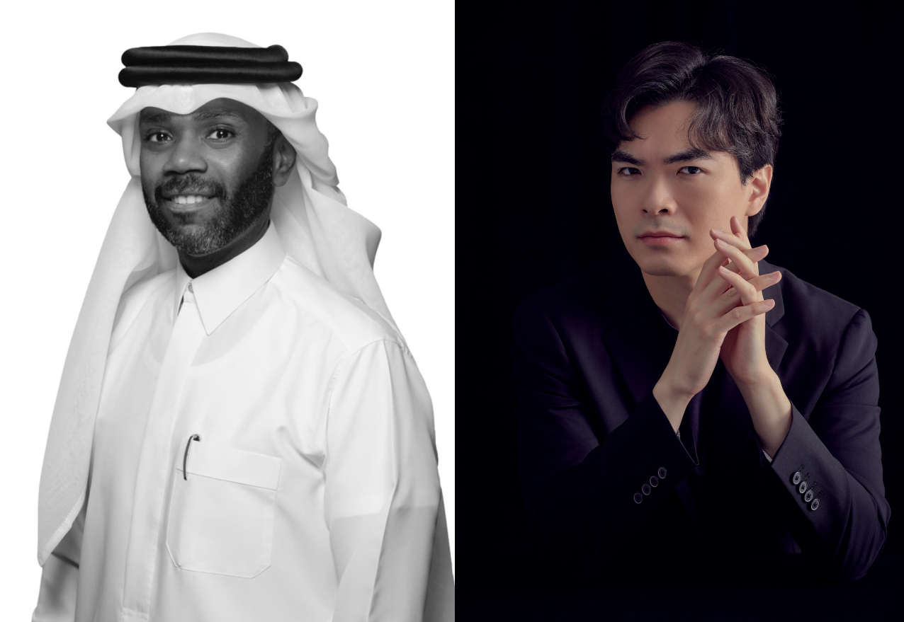 (From left) Nasser Sahim, the QPO’s deputy executive director, and conductor Wilson Ng
