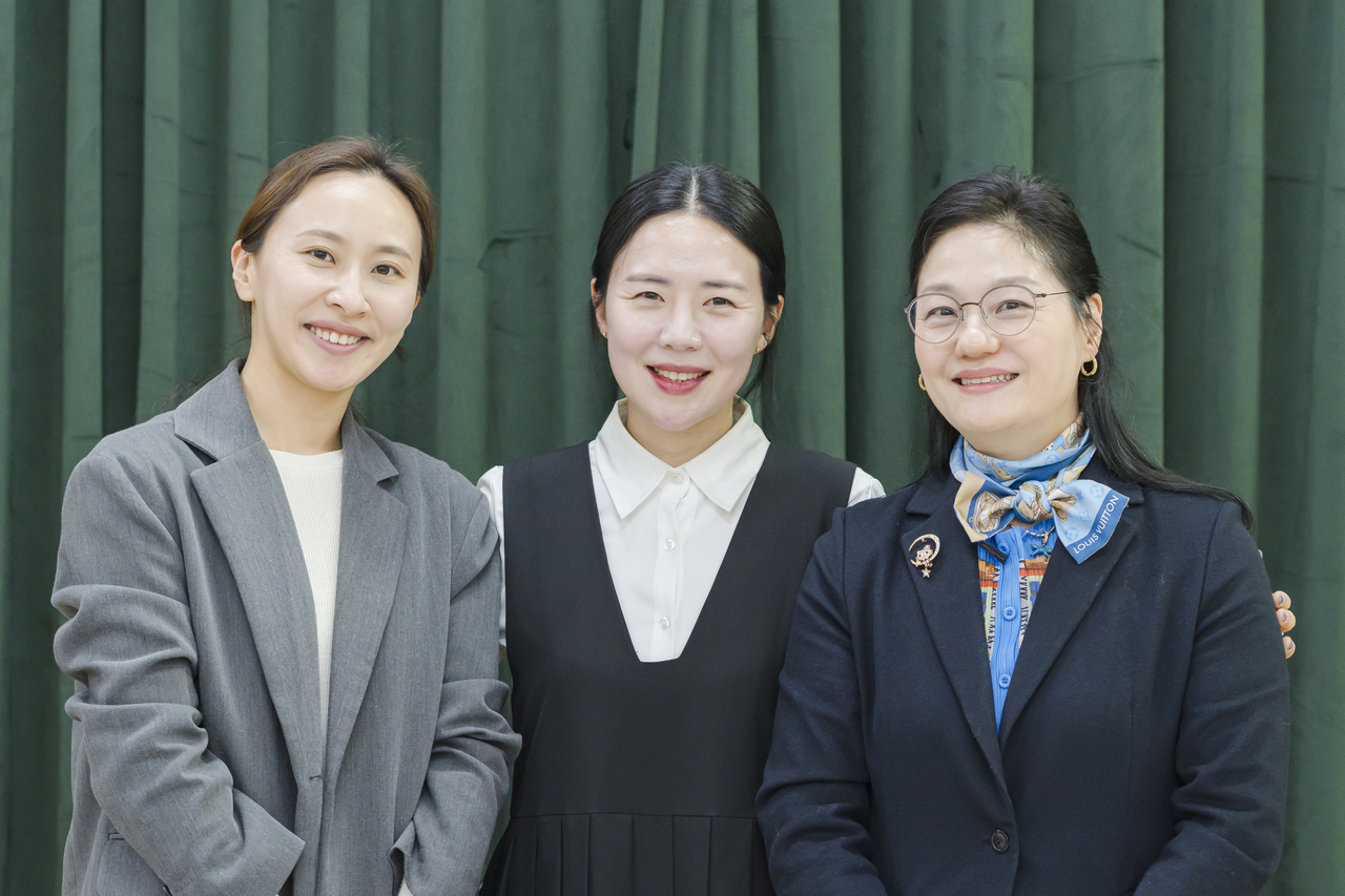 From left: composer Lee Go-woon, director Park In-hye and National Orchestra of Korea's concert master Oh Kyung-ja (National Orchestra of Korea)