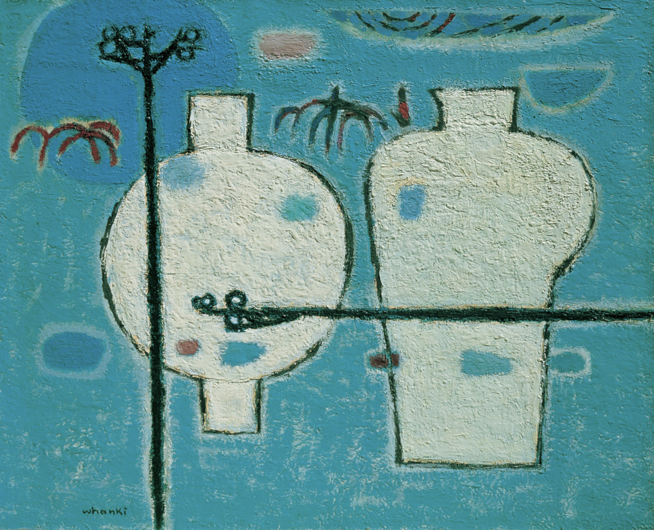 김환기의 ‘항아리’(1955-56·왼쪽) [환기재단·환기미술관]