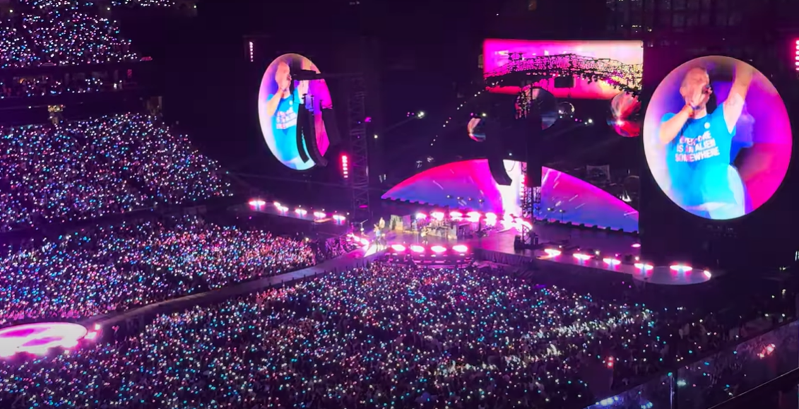 콜드플레이 공연 모습.[유튜브 COLDPLAY 채널 갈무리]