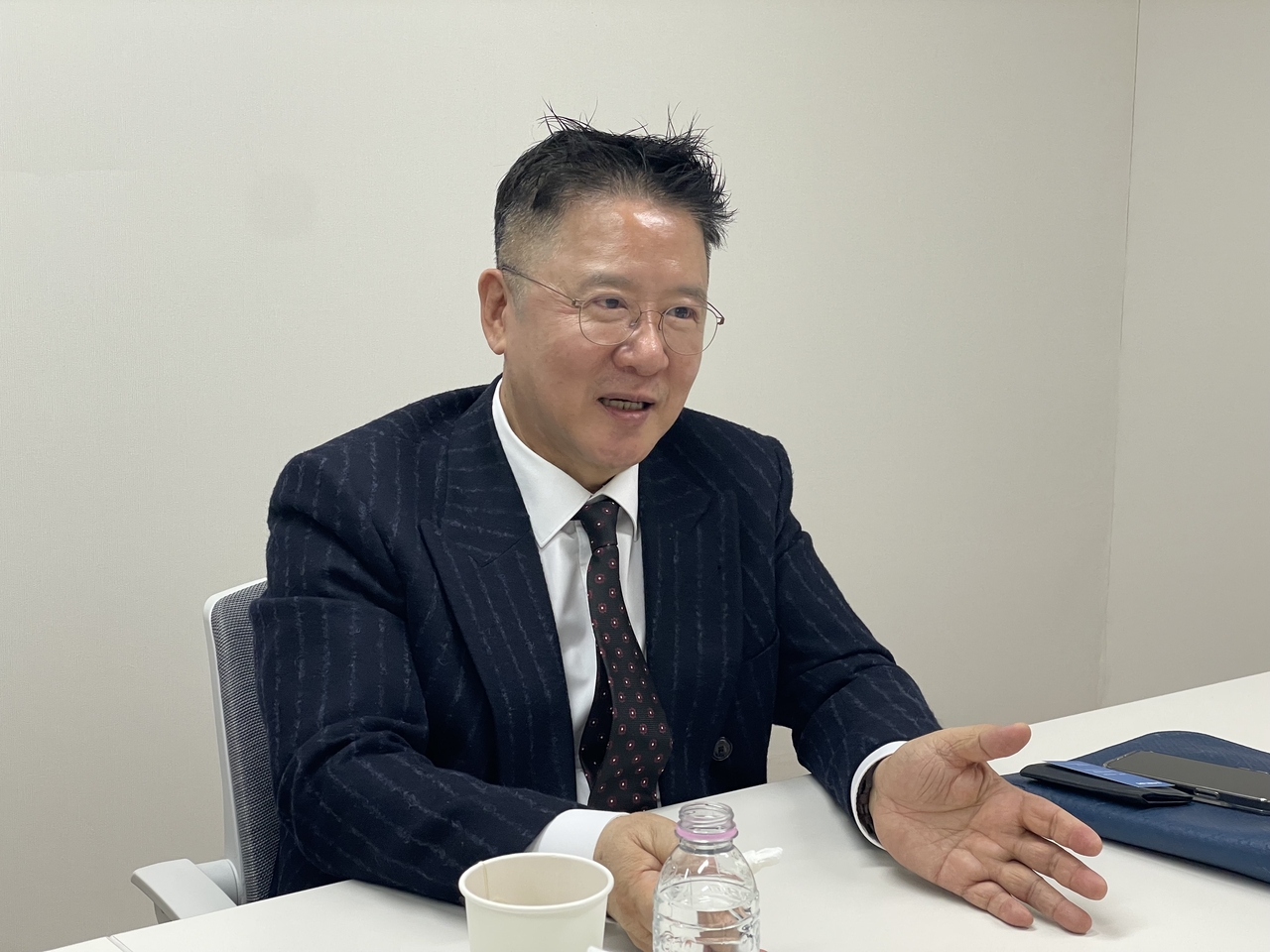 유석환 로킷헬스케어 회장이 10일 서울 여의도에서 헤럴드경제와의 인터뷰를 진행하고 있다. [로킷헬스케어 제공]