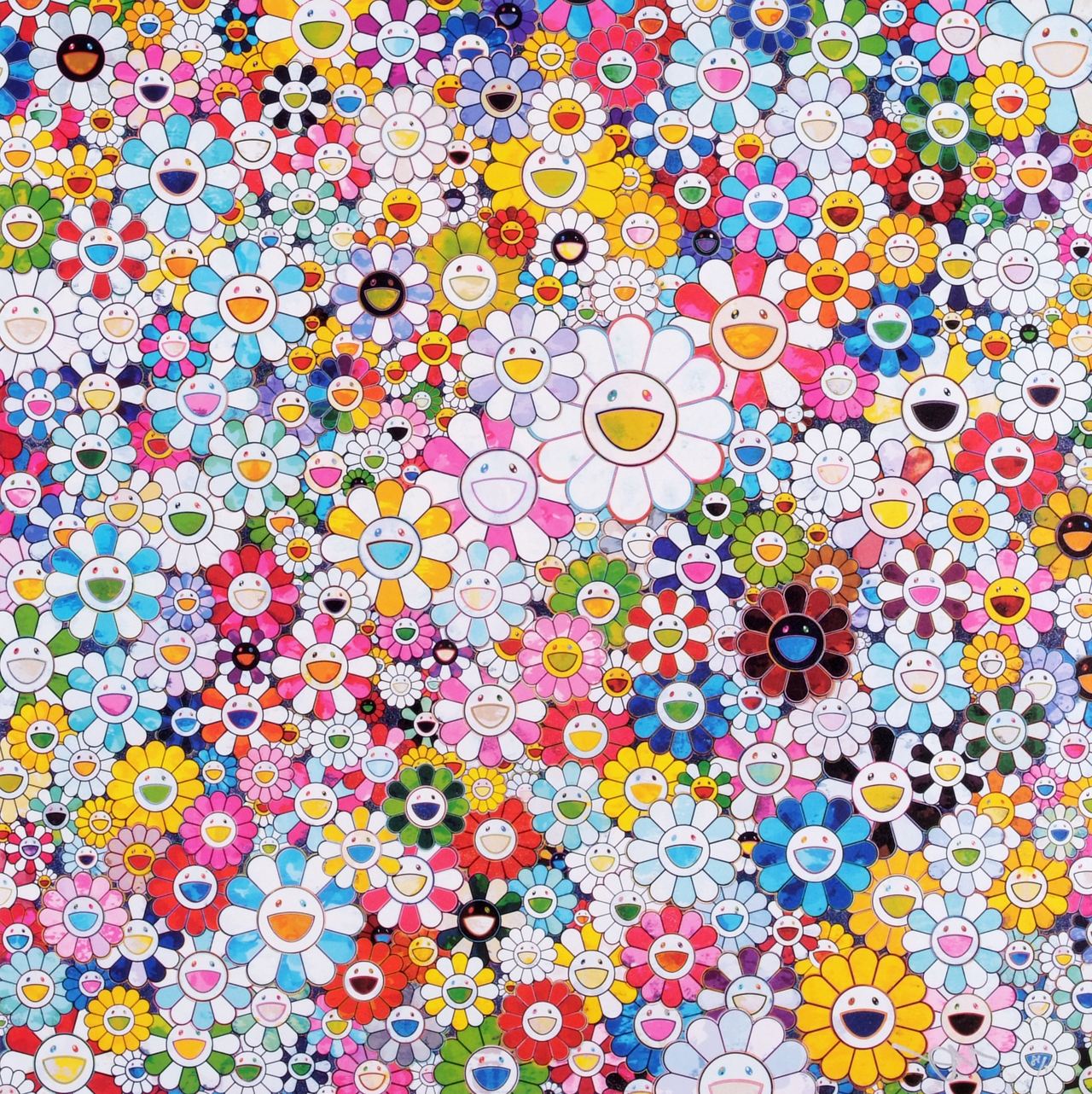 다카시 무라카미, When I Close My Eyes, I see Shangri-la, 오프셋 석판화, 67.5x67.5 cm