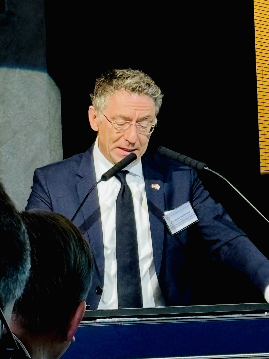 Christoph Safferling speaks at a review conference on the ICC's Rome Statute, held at Goethe-Institut Korea in Seoul. (Sanjay Kumar/The Korea Herald)
