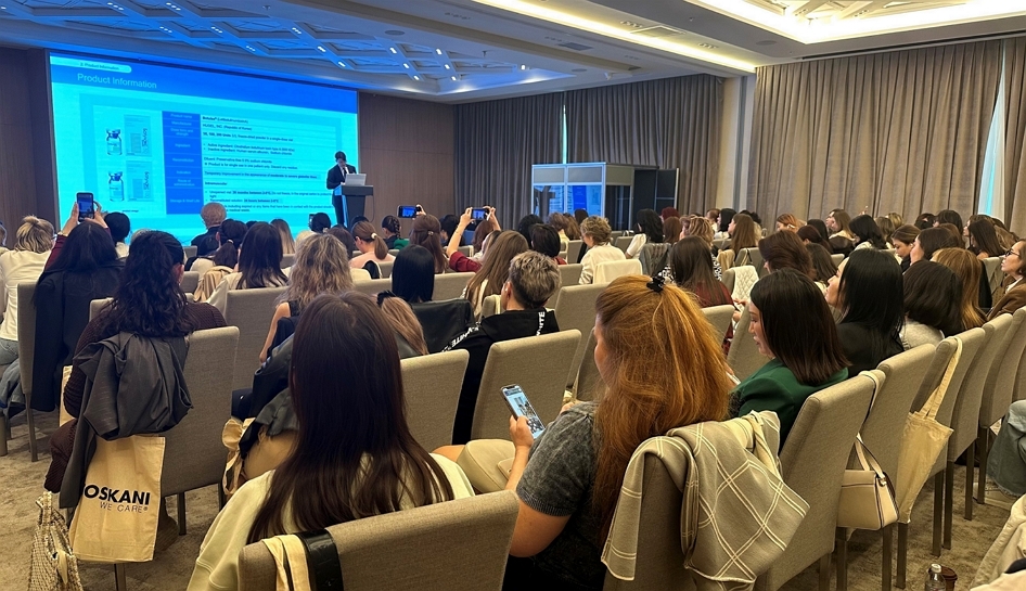 Hugel hosts a launch seminar of Botulax and Revolax in front of 120 local medical professionals in Almaty, Kazakhstan. (Hugel)
