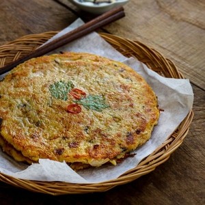 60. Nokdujeon (mung bean pancake)