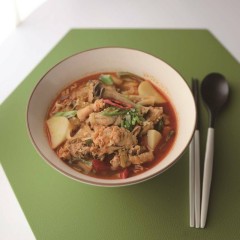 Thinly Sliced Pork Belly and Gochujang Stew
