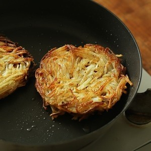 Shredded potato pancakes