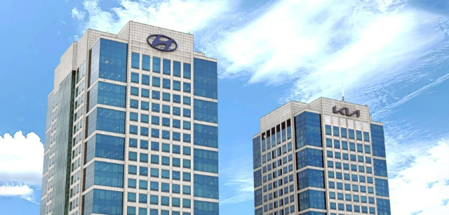 This photo shows the headquarters of Hyundai Motor Co. and Kia Corp. in southern Seoul. (Hyundai Motor Group)