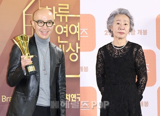 배우 홍석천, 윤여정/사진=민선유 기자