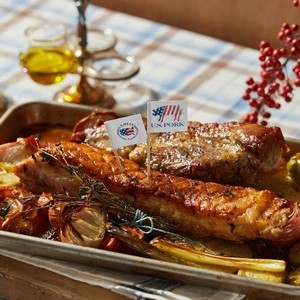 Whole roasted pork belly