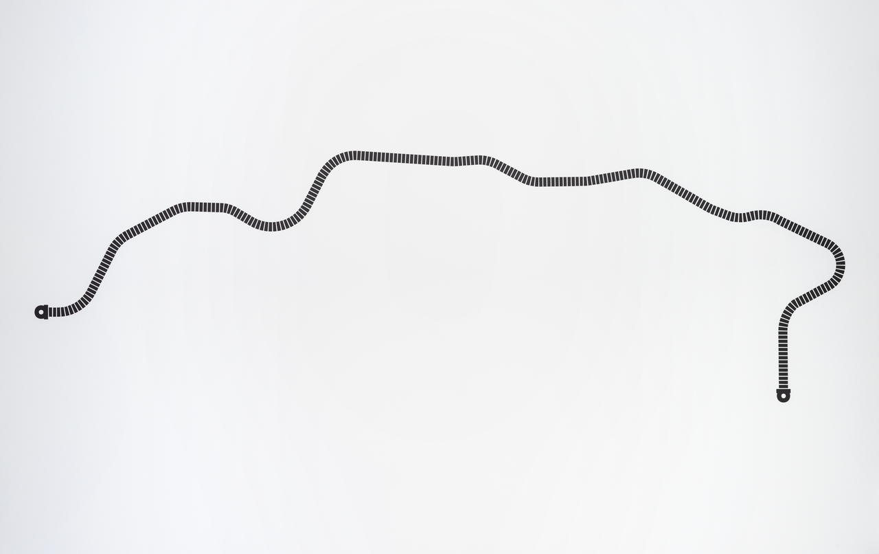 안상수, 알파에서 히읗까지(시베리아 횡단), 캔버스에 혼합매체, 162x259 cm, 2025