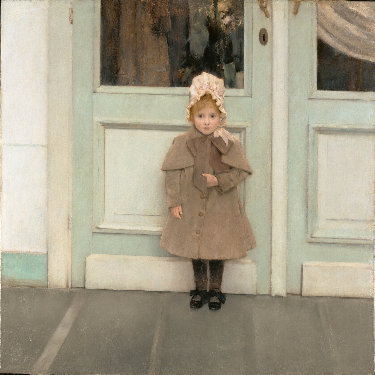페르낭 크노프, 쟌느 케퍼의 초상화, 1885, 캔버스에 유채, 80x80cm, 게티 센터