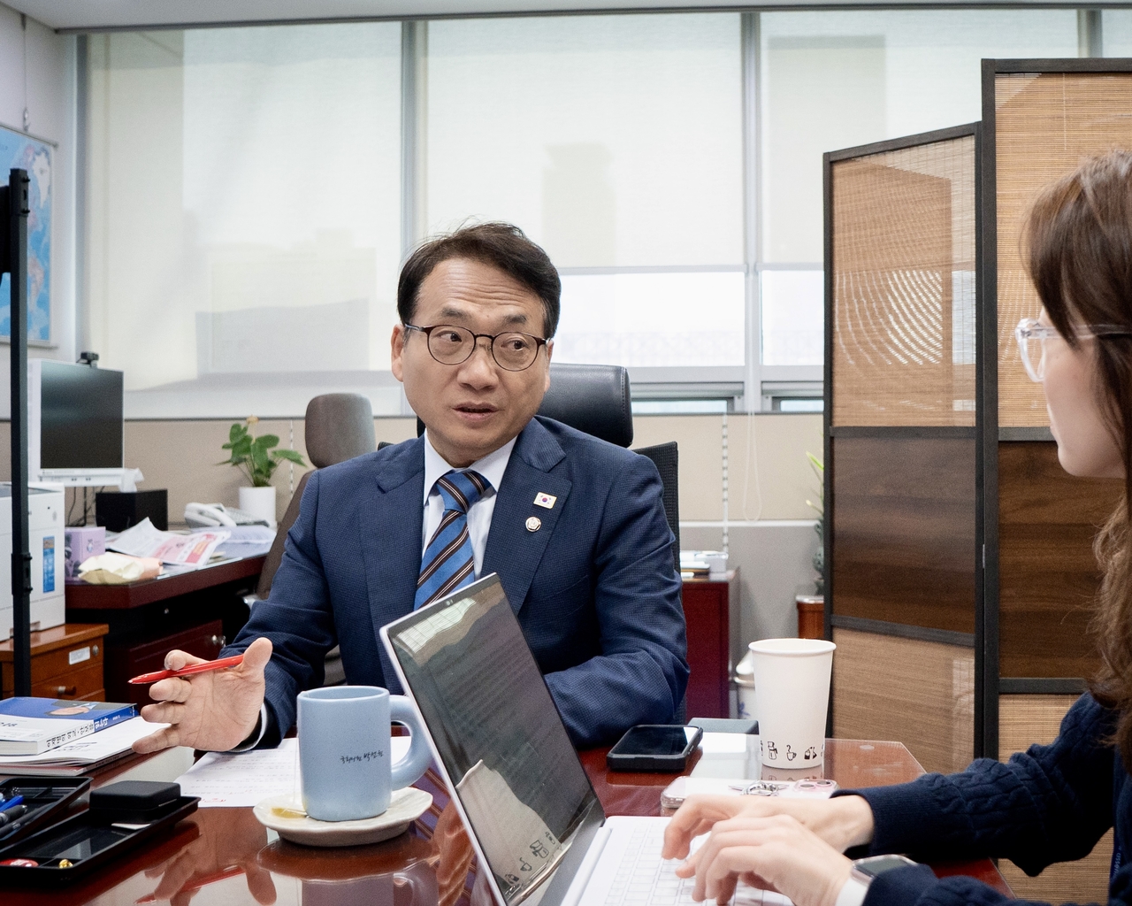 박선원 더불어민주당 의원이 서울 여의도 국회의원회관에서 코리아헤럴드와 인터뷰하고 있다. 의원실 제공