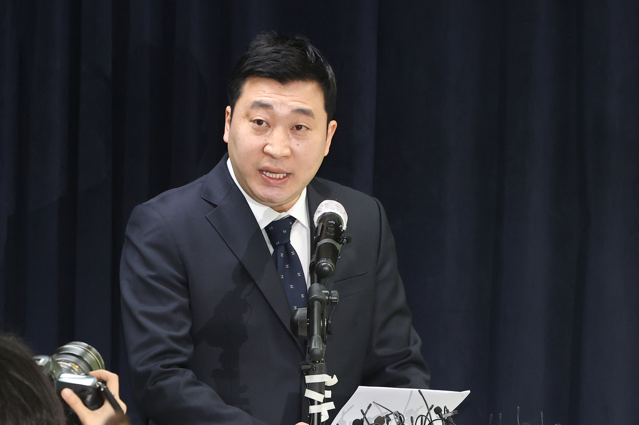 고 김새론 유족 측 법률대리인 부지석 변호사. [연합]