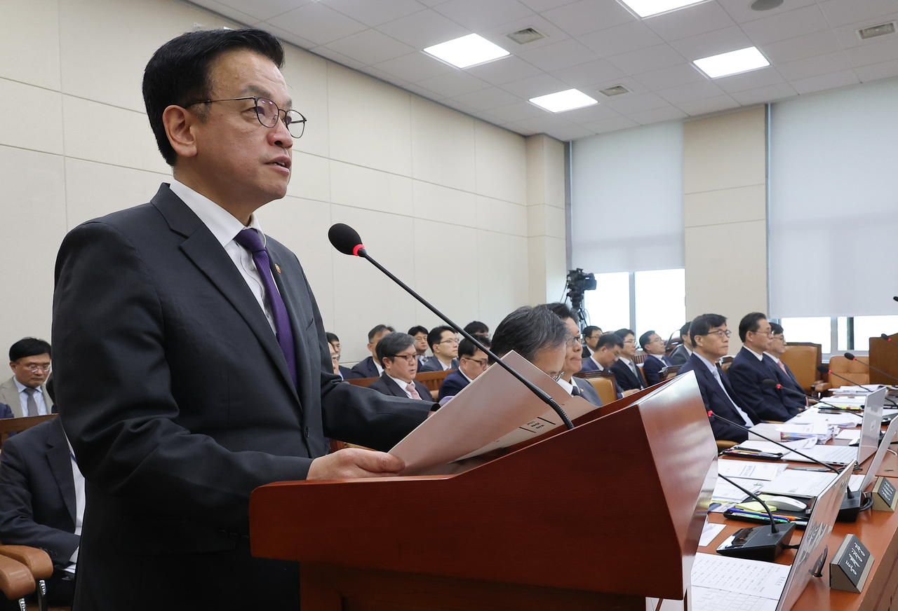 Choi Sang-mok, Minister of Economy and Finance, is seen on Wednesday. (Yonhap)