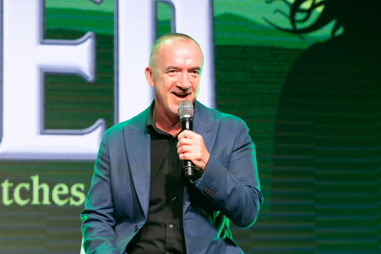 David Young, the music director of "The Wicked" talks during a press conference held in Hannam-dong, Yongsan-gu in Seoul on Wednesday. (S&CO)