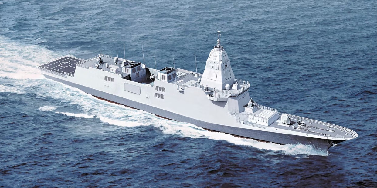 Rendering of Korean Next-Generation Destroyer (HD Hyundai)