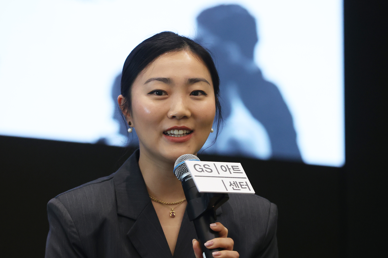 Youn Sou-jung speaks at a press conference for "Afanador" on Monday at the GS Arts Center. (Yonhap)
