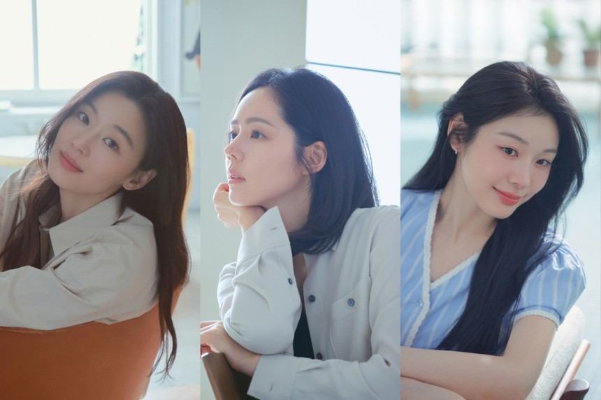 삼성전자의 새 광고 ‘AI 가전 트로이카’에 모델로 출연한 전지현(왼쪽부터), 한가인, 김연아씨. [삼성전자 제공]