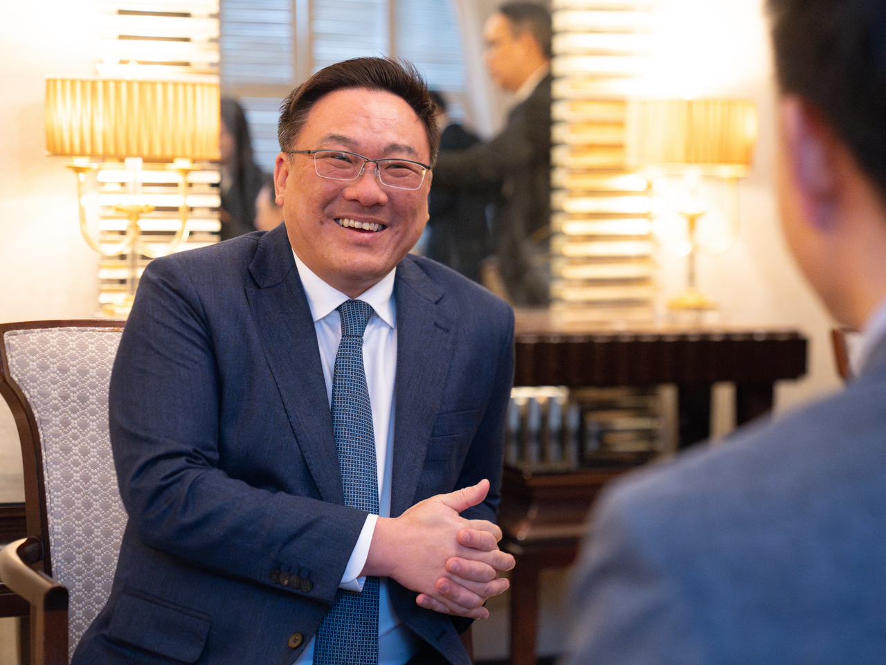 Thailand’s Deputy Minister of Finance Julapun Amornvivat speaks during an interview with The Korea Herald at Lotte Hotel in Seoul on April 23. (Herald Media Group)