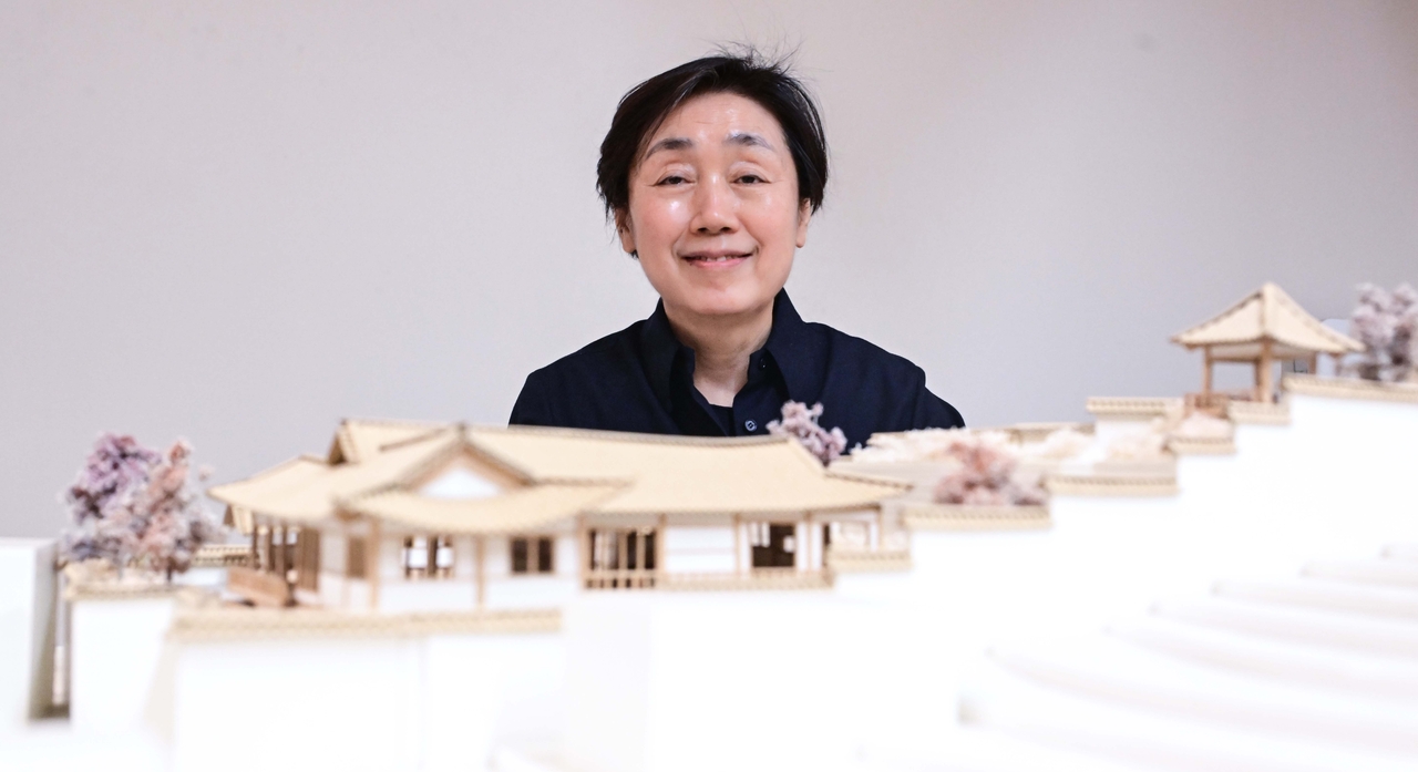 Kim Yong-mi, architect and CEO of GS Architects & Associates, poses for a photo at her office in Seocho-gu, Seoul, April 22. (Lee Sang-sub/The Korea Herald)