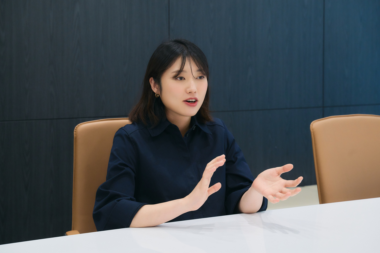 채송화 카카오페이증권 프로덕트 매니저가 헤럴드경제와 인터뷰를 하고 있다.
[카카오페이증권 제공]