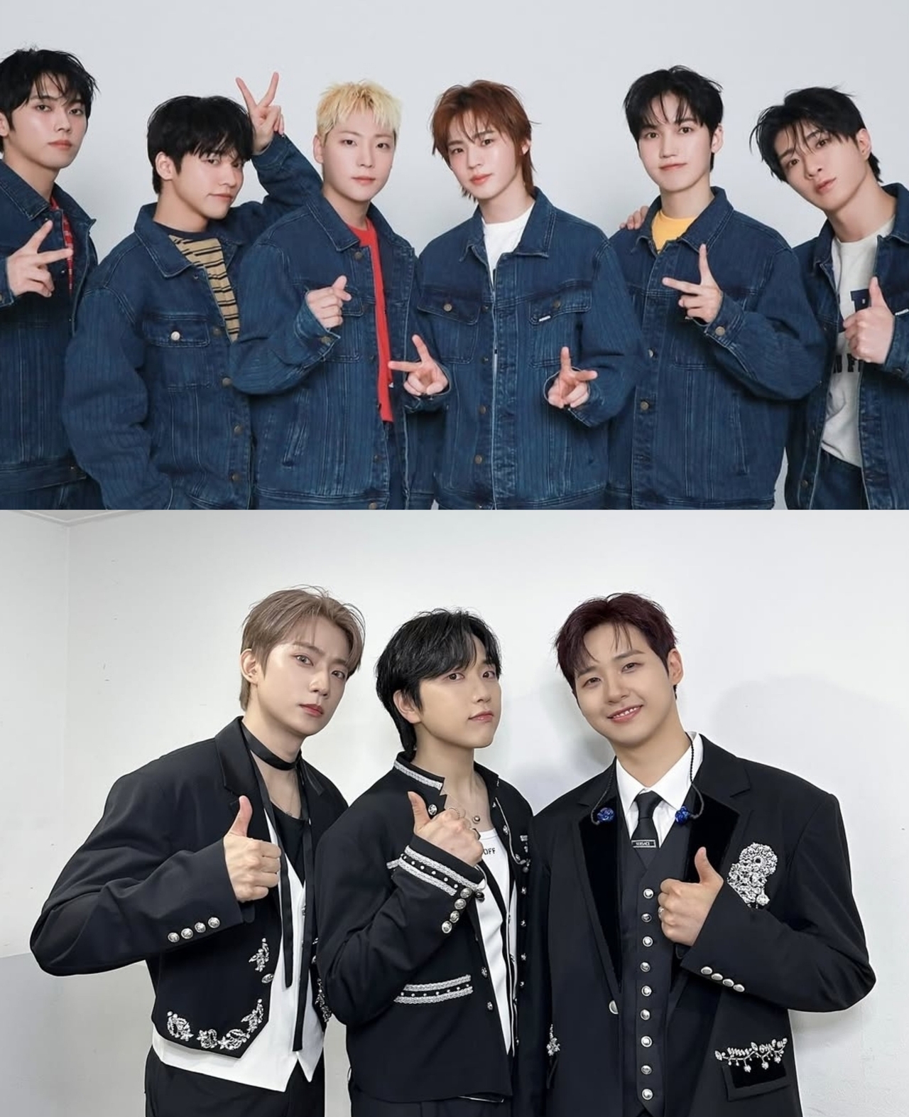 ONF (top) and B1A4 (ONF and B1A4's official Instagram)