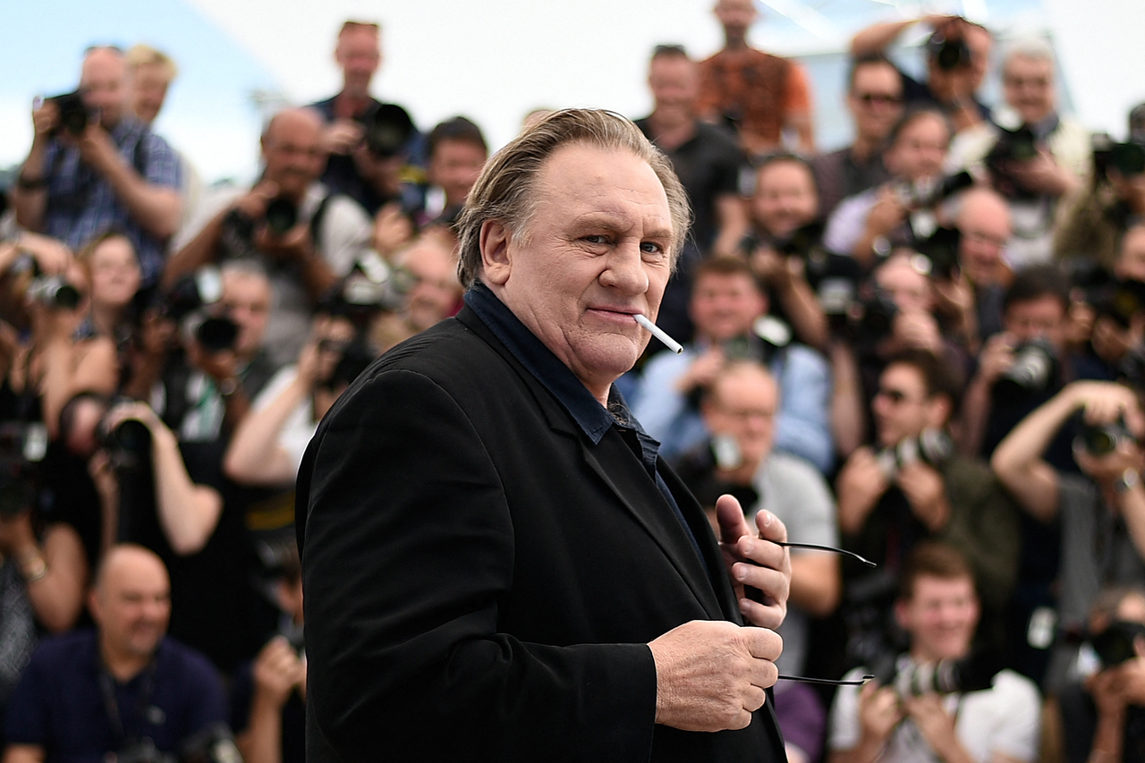 French actor Gerard Depardieu poses during an event at the 68th Cannes Film Festival in Cannes, southeastern France, May 22, 2015.   (AFP-Yonhap)