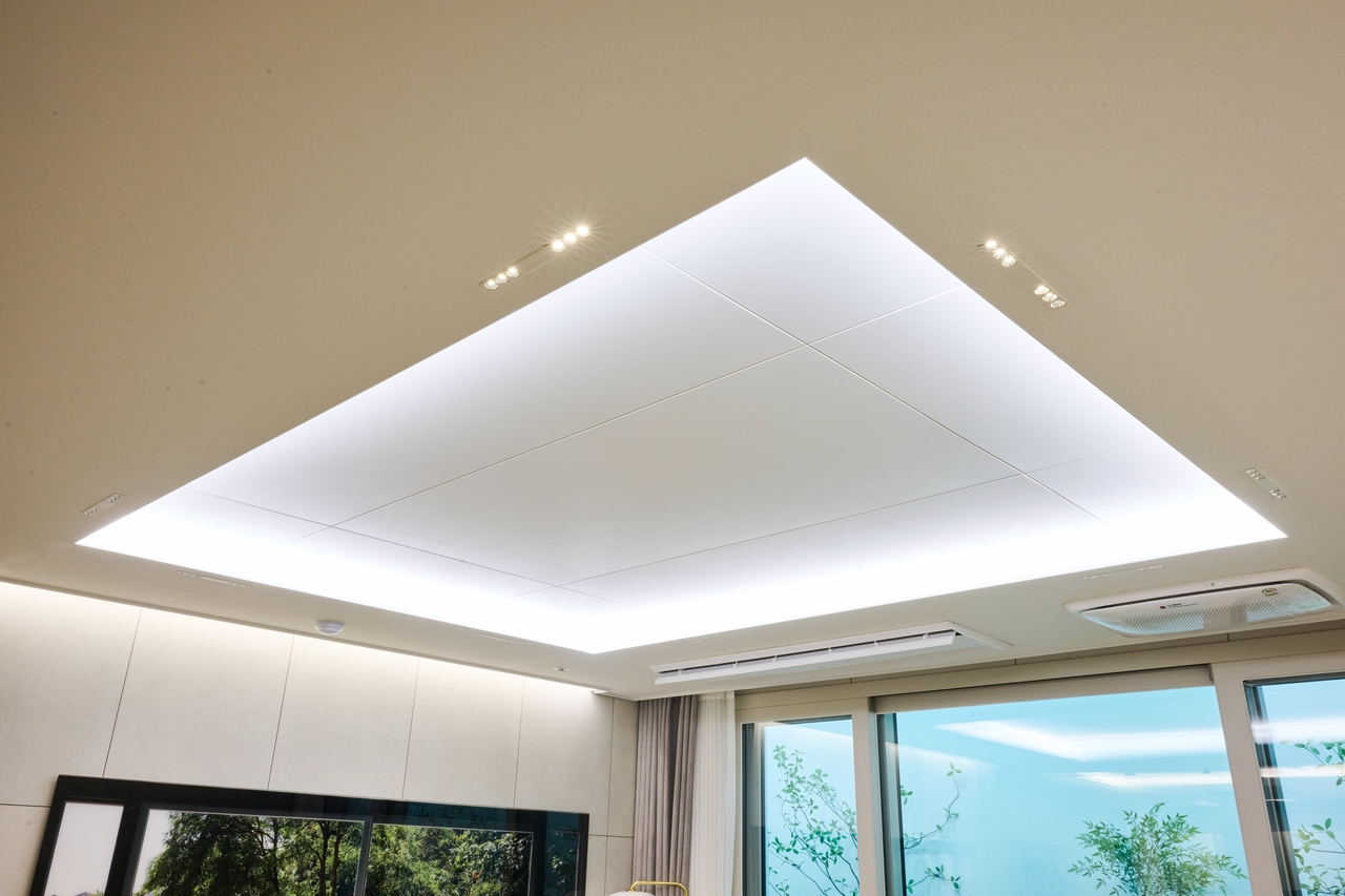 GS건설이 개발한 ‘에너지 절약형 조명’과 ‘Hidden Lighting System’이 적용된 모습.[GS건설 제공]