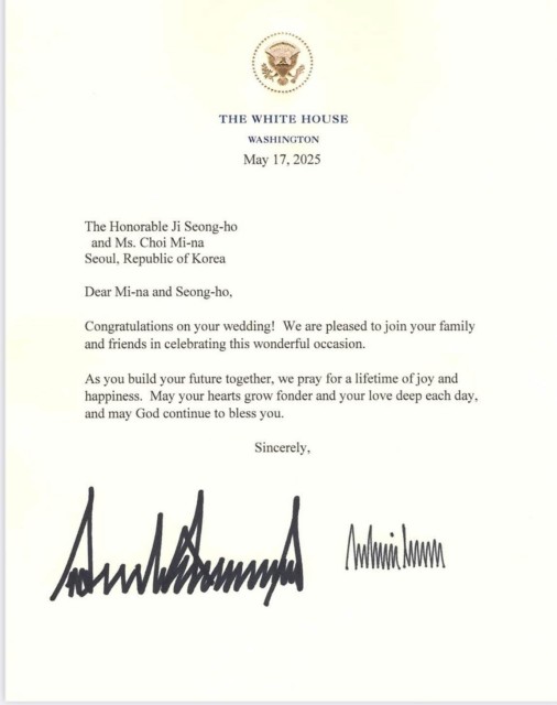 North Korean defector, ex-lawmaker Ji seong-ho gets Trump congratulations on wedding