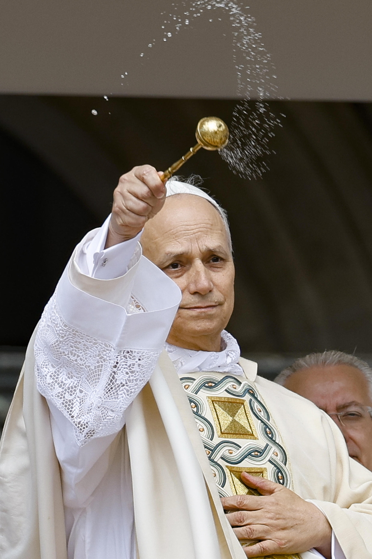 Pope Leo XIV celebrates Mass for the beginning of his pontificate in St. Peter's Square, Vatican City, Sunday.   EPA-Yonhap