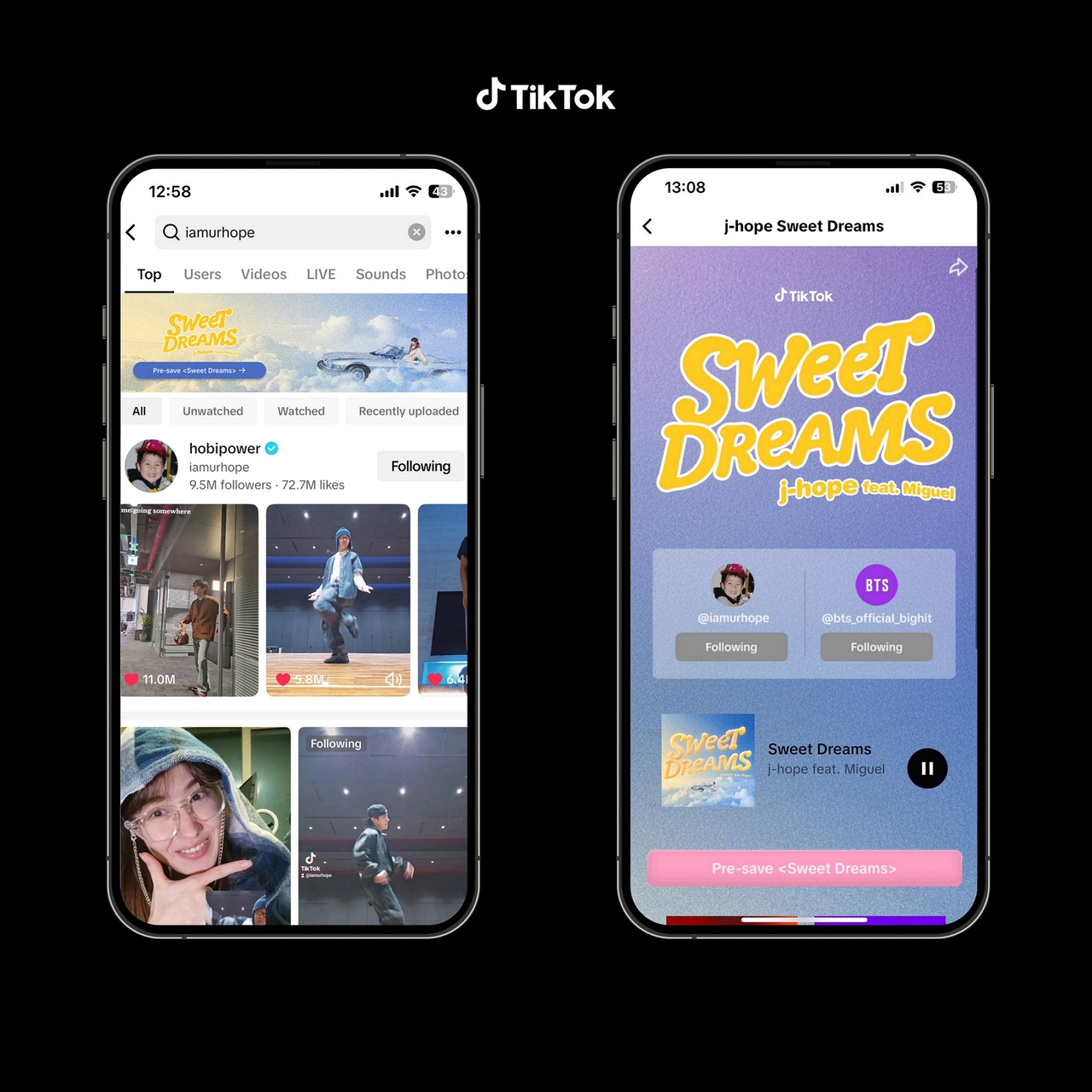 Dedicated TikTok page for J-Hope’s digital single (TikTok)